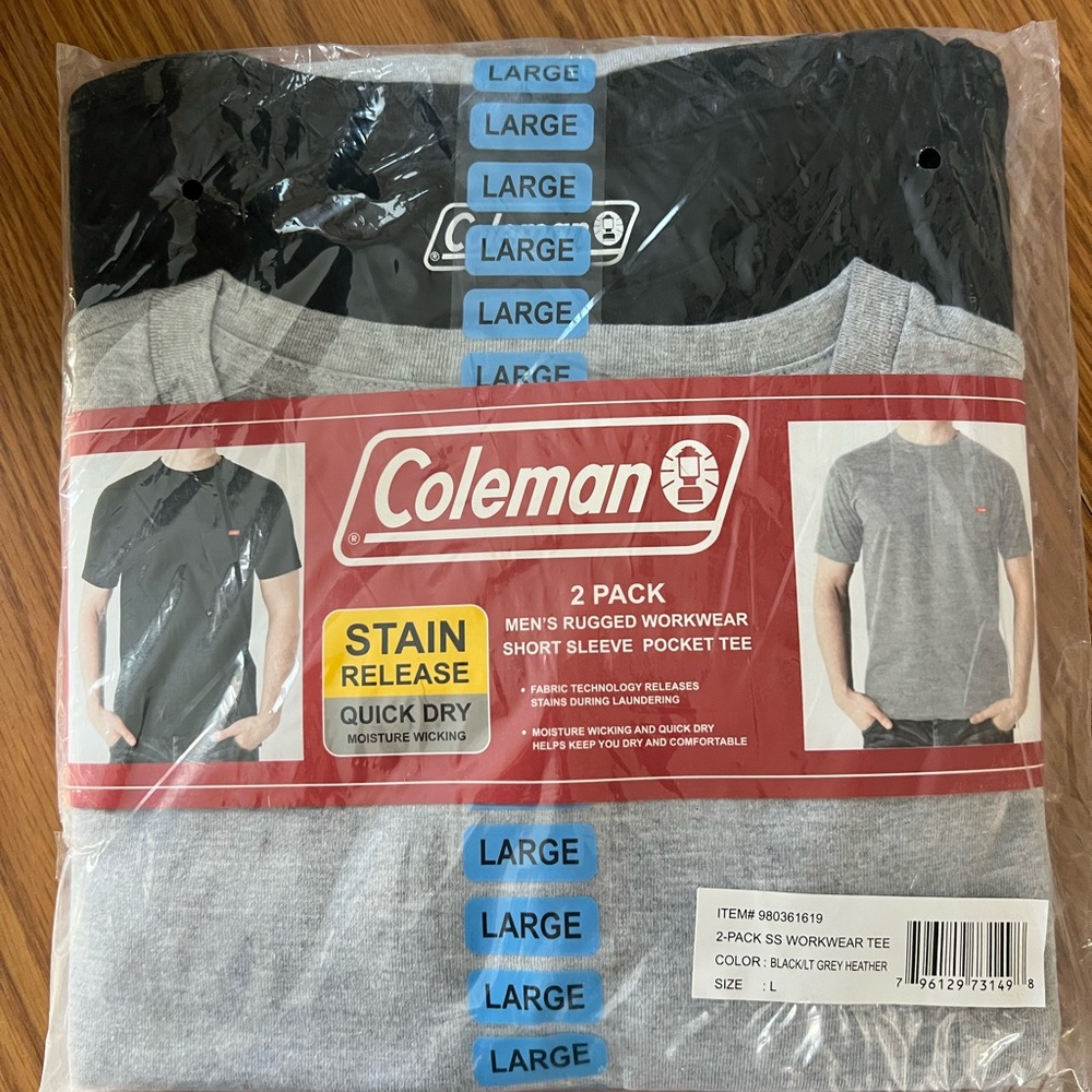 Coleman Black and Gray Men's Short Sleeve Tee 2-Pack